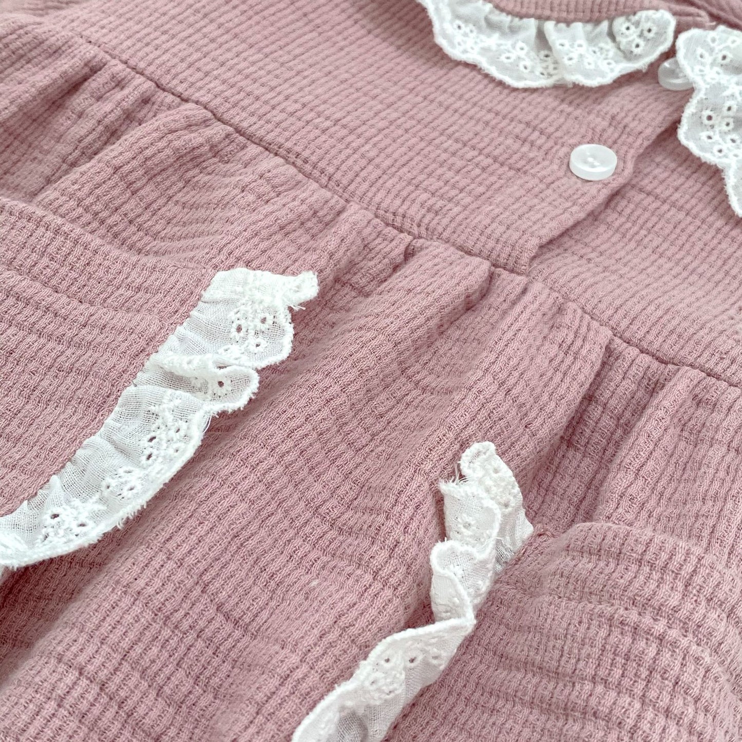 Spring Arrival Baby Girls Long Sleeves Peter Pan Collar Pocketed Bodysuits Onesies, MyKids-USA®, Baby One-Pieces, MyKids-USA -  -  -  -  -  -  - 