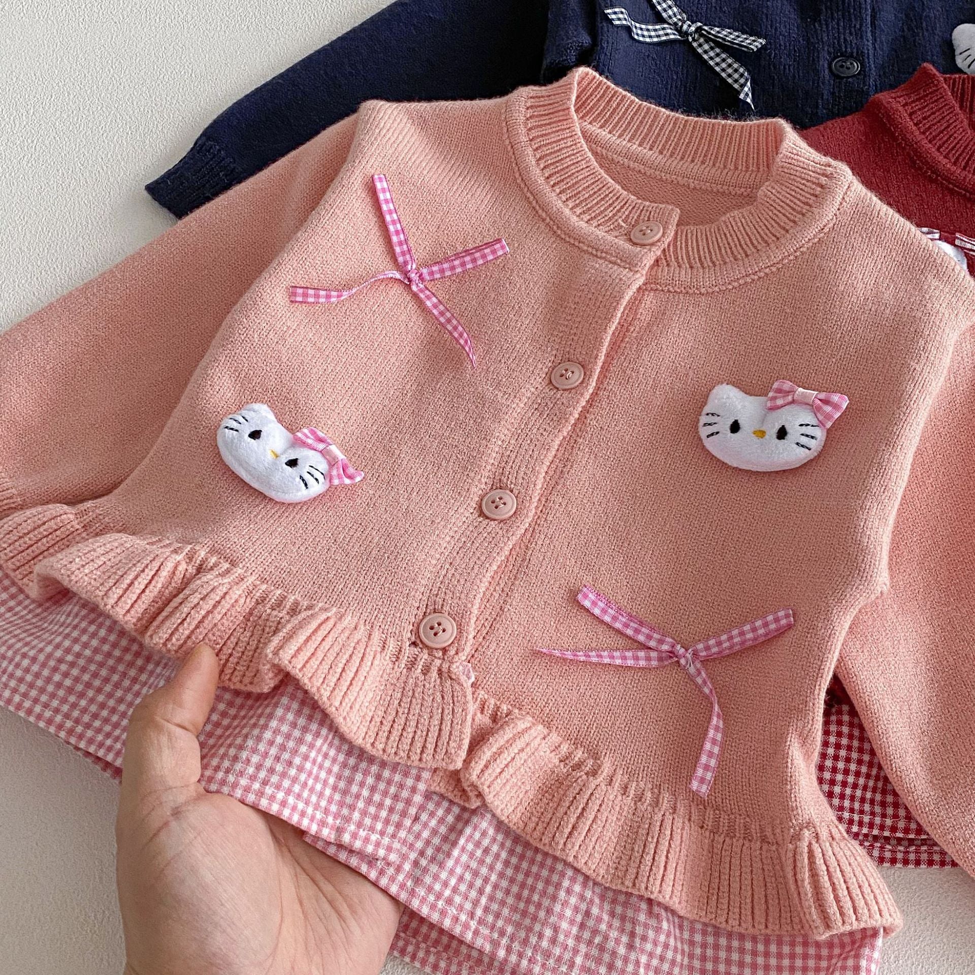 Winter and Autumn Baby Kids Girls Long Sleeves Cartoon Pattern Top and Color Patchwork Pants Knitted Clothing Set, MyKids-USA®, Baby & Toddler Outfits, MyKids-USA -  -  -  -  -  -  - 