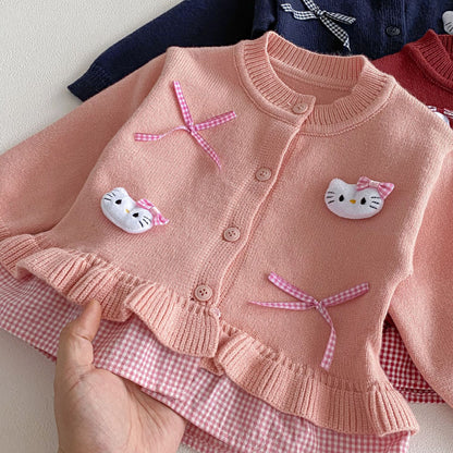 Winter and Autumn Baby Kids Girls Long Sleeves Cartoon Pattern Top and Color Patchwork Pants Knitted Clothing Set, MyKids-USA®, Baby & Toddler Outfits, MyKids-USA -  -  -  -  -  -  - 