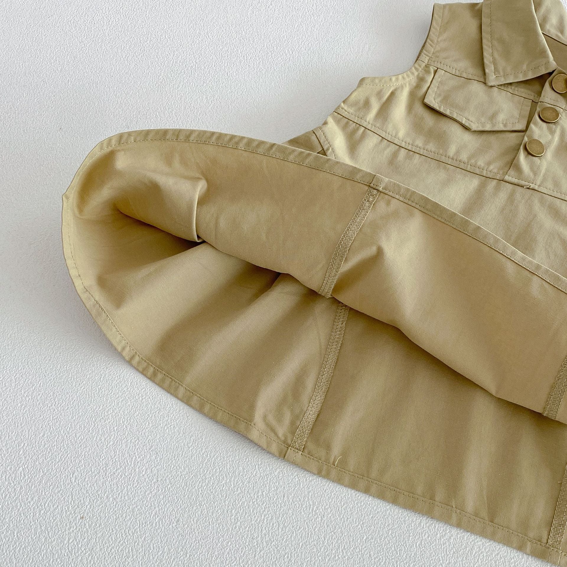 Summer Arrival Solid Color Sleeveless Turn-down Collar Dress for Stylish Girls, MyKids-USA®, Baby & Toddler Dresses, MyKids-USA -  -  -  -  -  -  - .