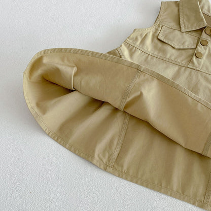 Summer Arrival Solid Color Sleeveless Turn-down Collar Dress for Stylish Girls, MyKids-USA®, Baby & Toddler Dresses, MyKids-USA -  -  -  -  -  -  - .