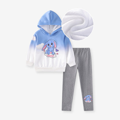 Spring and Autumn Girls Cartoon Pattern Long Sleeves Hoodie and Pants Clothing Set, MyKids-USA®, Baby & Toddler Outfits, MyKids-USA - Size/Age - 90 (12-24M) - Color - Blue -  -  - TR2510272232-A