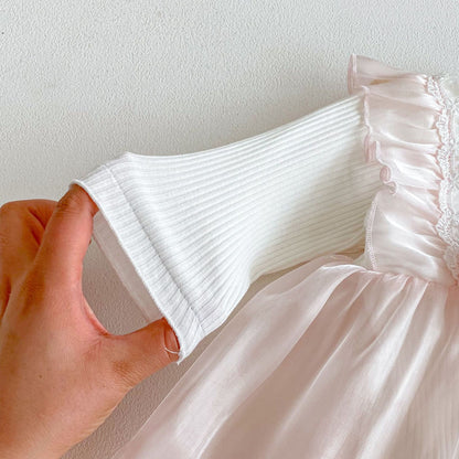 Summer and Spring Arrival Baby Kids Girls Color Patchwork Long Sleeves/Short Sleeves Cute Onesies Dress