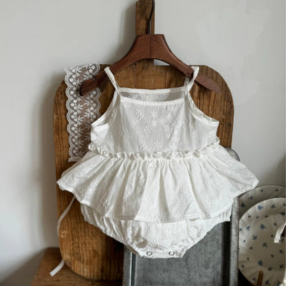 Summer Arrival Baby Girls Cute Sleeveless Floral Pattern Dress Design Onesies, MyKids-USA®, Baby One-Pieces, MyKids-USA - Size/Age - 66 (3-6M) - Color - Beige -  -  - TR2505102252-B