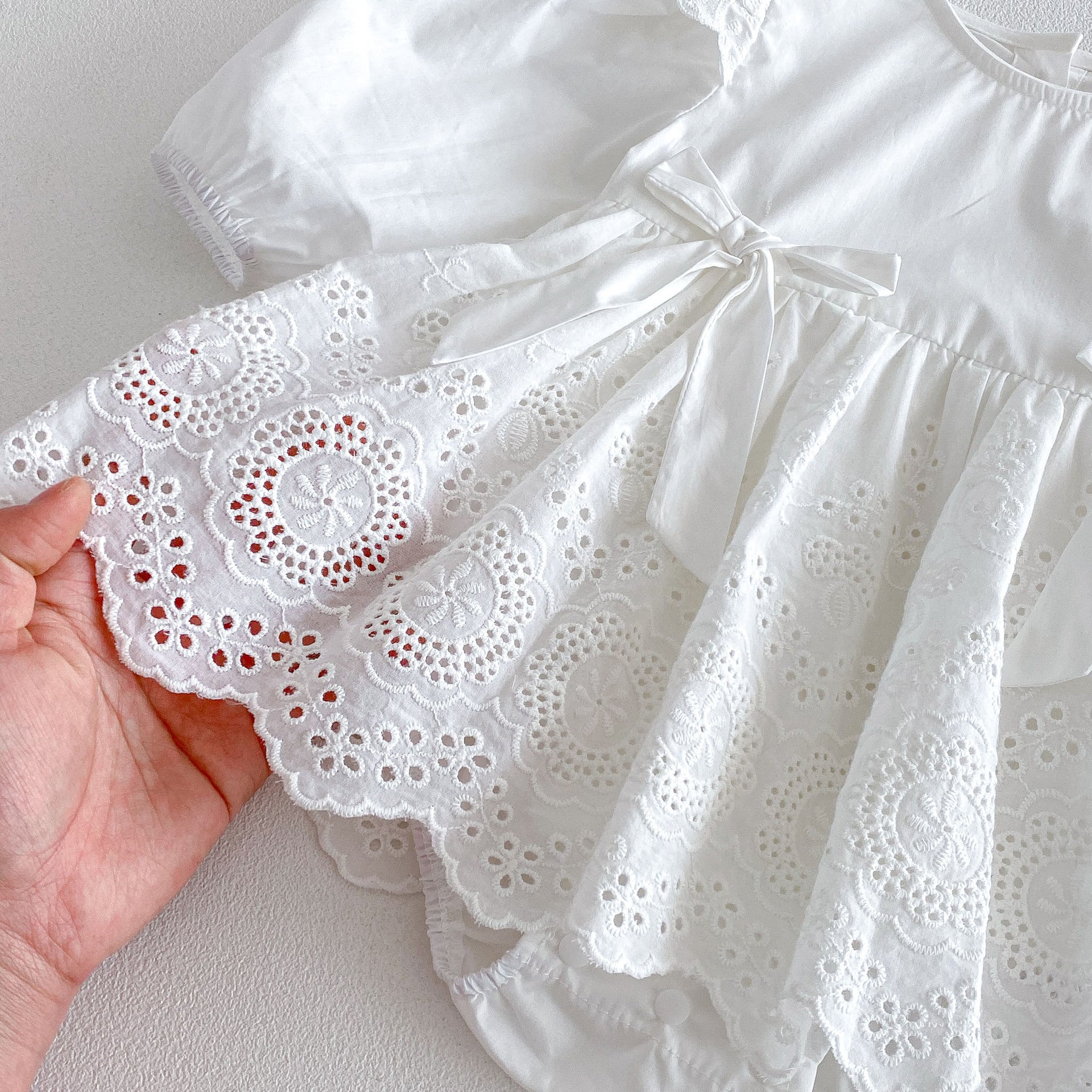 Spring Arrival Baby Girls Long Sleeves Flowers Hollow-out Pattern Onesies Dress, MyKids-USA®, Baby & Toddler Dresses, MyKids-USA -  -  -  -  -  -  - .