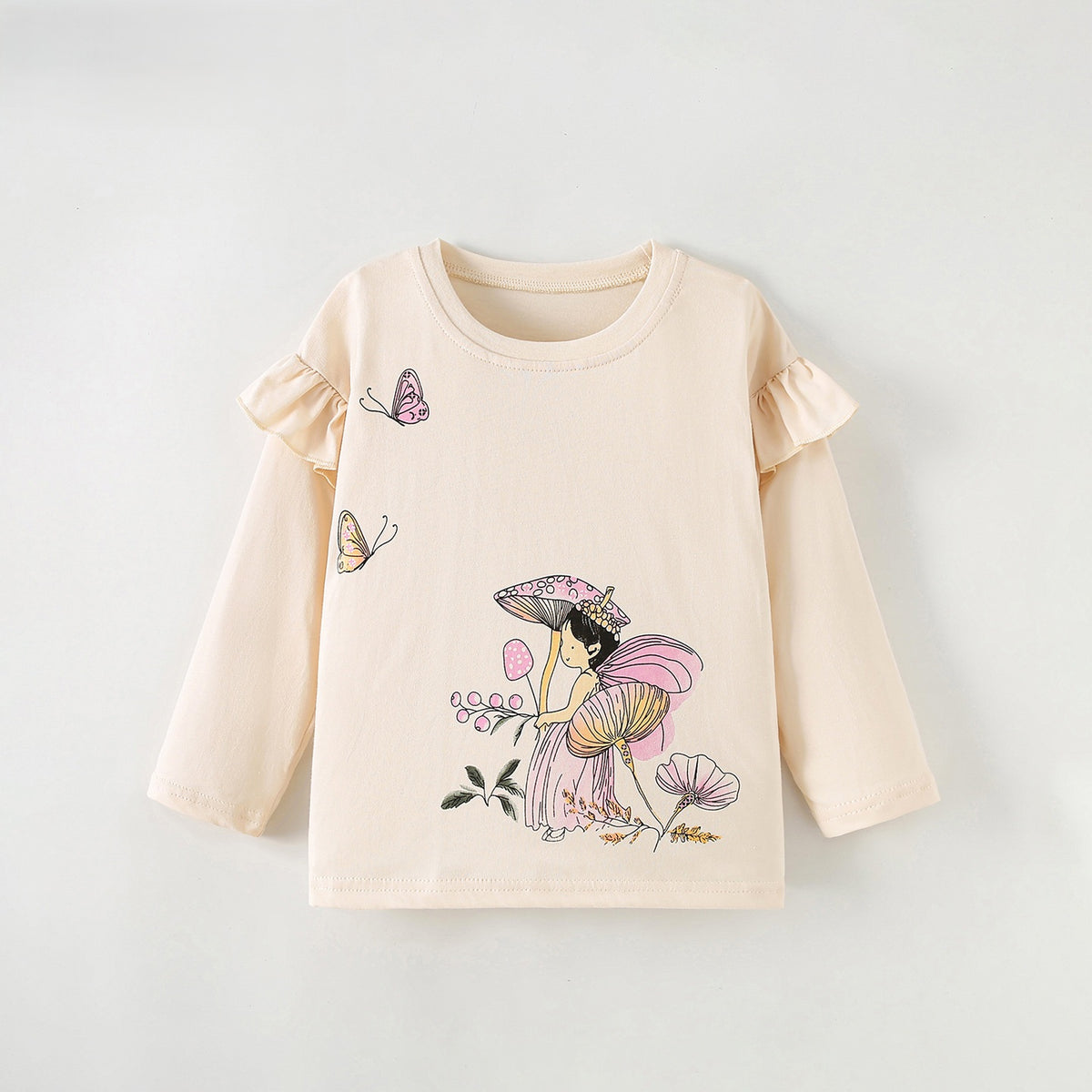 MyKids-USA® Baby Kids Girls Cartoon Pattern Long Sleeves Top