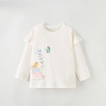 MyKids-USA® Baby Kids Girls Cartoon Pattern Long Sleeves Top