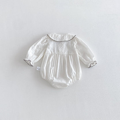 Spring Arrival Baby Girls Long Sleeves Flowers Embroidered Collar Bodysuit, MyKids-USA®, Bodysuits, MyKids-USA -  -  -  -  -  -  - .