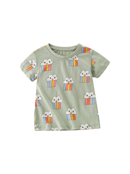Summer Arrival Girls’ Cute Ice-cream Cartoon Pattern Short Sleeves T-shirt in European and American Style, MyKids-USA®, T-Shirts, MyKids-USA -  -  -  -  -  -  - 