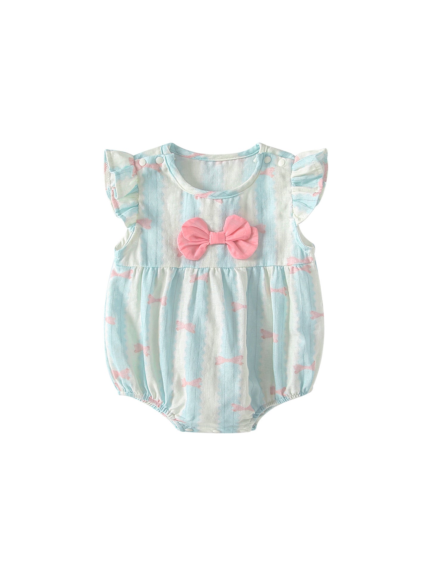 Summer Arrival Baby Girls Fly Sleeves Geometric Pattern Bodysuit, MyKids-USA®, Bodysuits, MyKids-USA -  -  -  -  -  -  - .