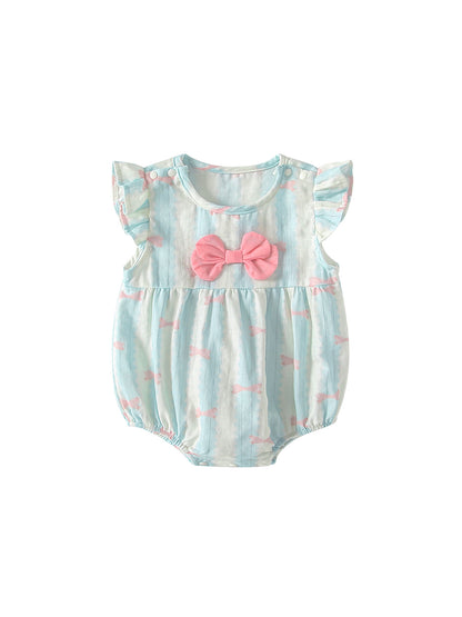 Summer Arrival Baby Girls Fly Sleeves Geometric Pattern Bodysuit, MyKids-USA®, Bodysuits, MyKids-USA -  -  -  -  -  -  - .