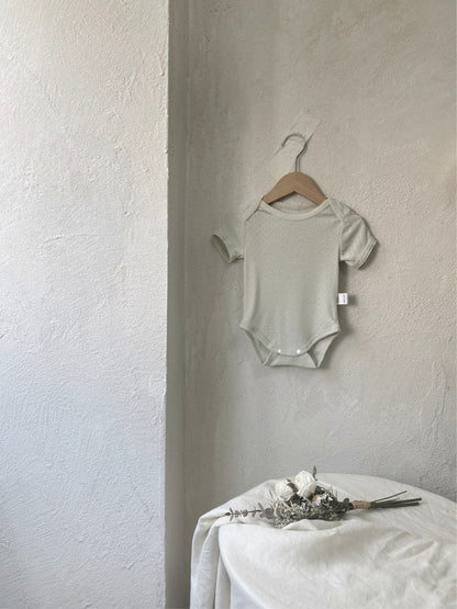 Summer Arrival Baby Short Sleeves Hollow-out Pattern Bodysuit