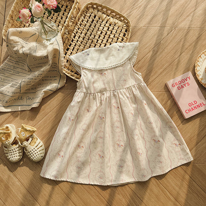 Summer Arrival Baby Girls Sleeveless Cartoon Embroidery Pattern Dress, MyKids-USA®, Baby & Children's Dresses, MyKids-USA -  -  -  -  -  -  - .