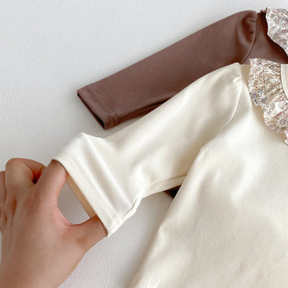 Autumn Arrival Baby Girls Flowers Pattern Collar Long Sleeves Top, MyKids-USA®, Baby & Toddler Tops, MyKids-USA -  -  -  -  -  -  - 