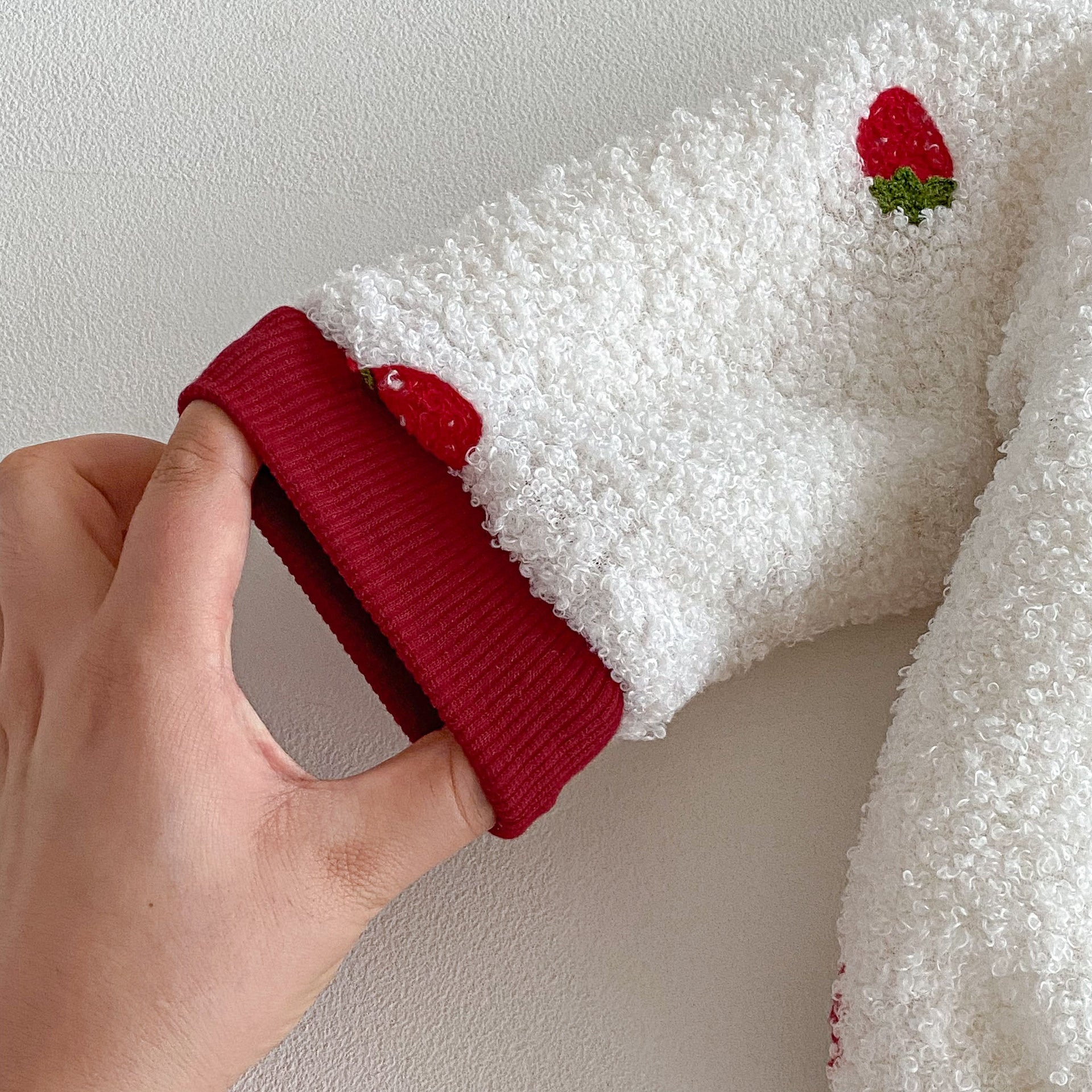 Winter Arrival Baby Girls Long Sleeves Strawberry Pattern Fluffy Warm Onesies, MyKids-USA®, Baby One-Pieces, MyKids-USA -  -  -  -  -  -  - 