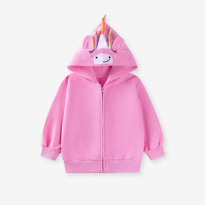 Spring and Autumn Girls Cartoon Pattern Long Sleeves Zip-up Hooded Coat, MyKids-USA®, Baby & Toddler Coats & Jackets, MyKids-USA -  -  -  -  -  -  - 