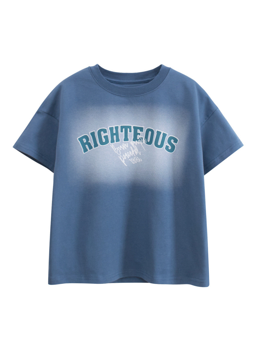 Arrival Letters Print Kids’ T-Shirt in European and American Style for Summer, MyKids-USA®, Baby & Toddler Tops, MyKids-USA - Size/Age - 120 (5-7Y) - Color - Blue -  -  - TR2501102146-A