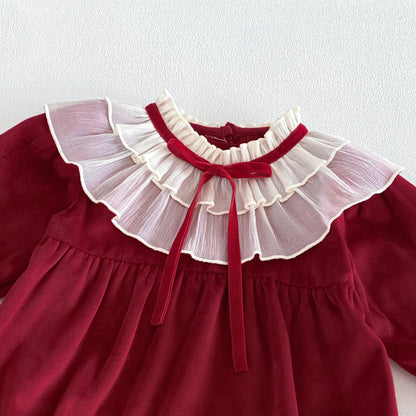 MyKids-USA® Autumn Arrival Baby Girls Long Sleeves Color Patchwork Bodysuit