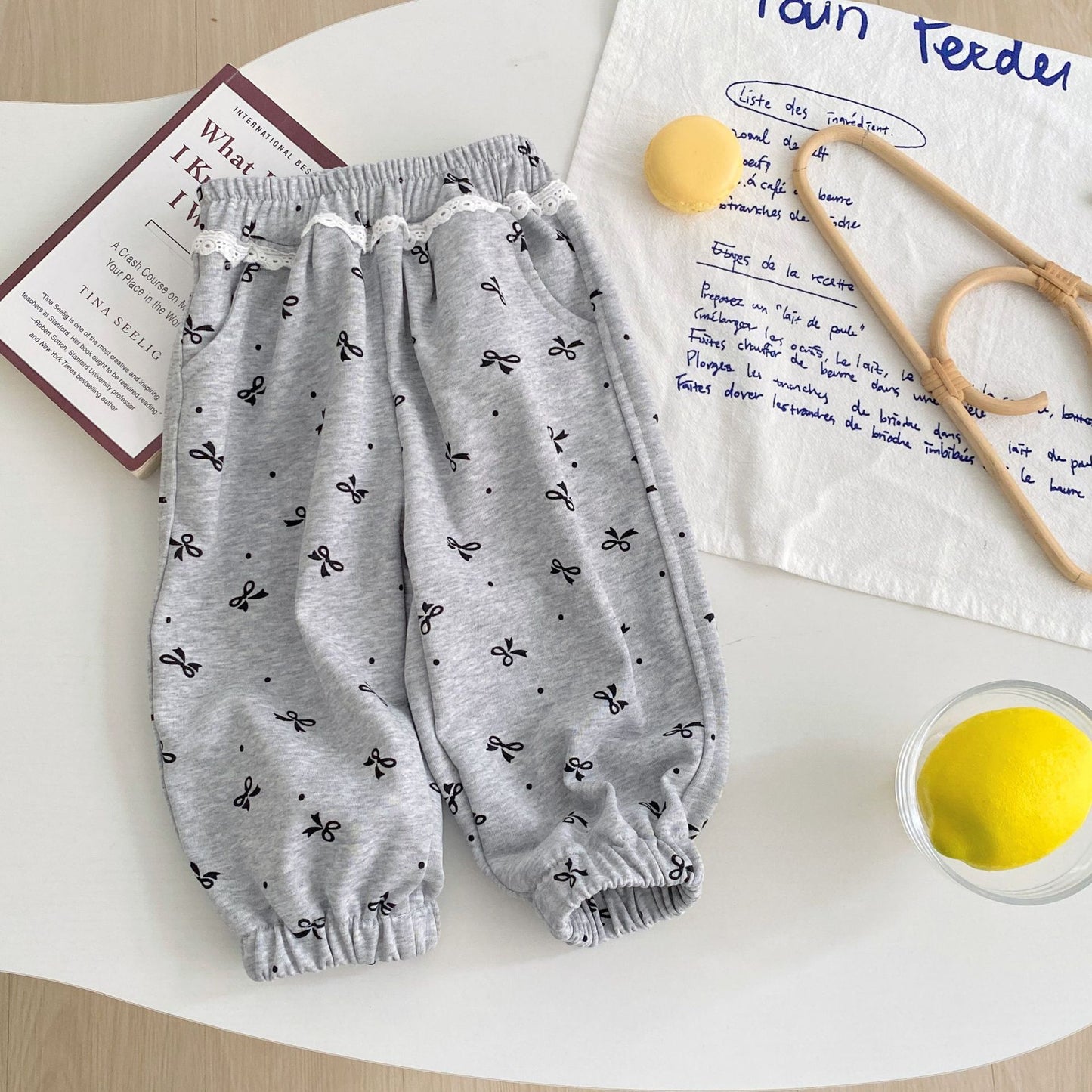 Autumn and Spring Arrival Casual American Style Butterfly-bows Pattern Pants for Girls, MyKids-USA®, Baby & Toddler Bottoms, MyKids-USA - Size/Age - 73 (6-9M) - Color - Grey -  -  - TR2510202318-C