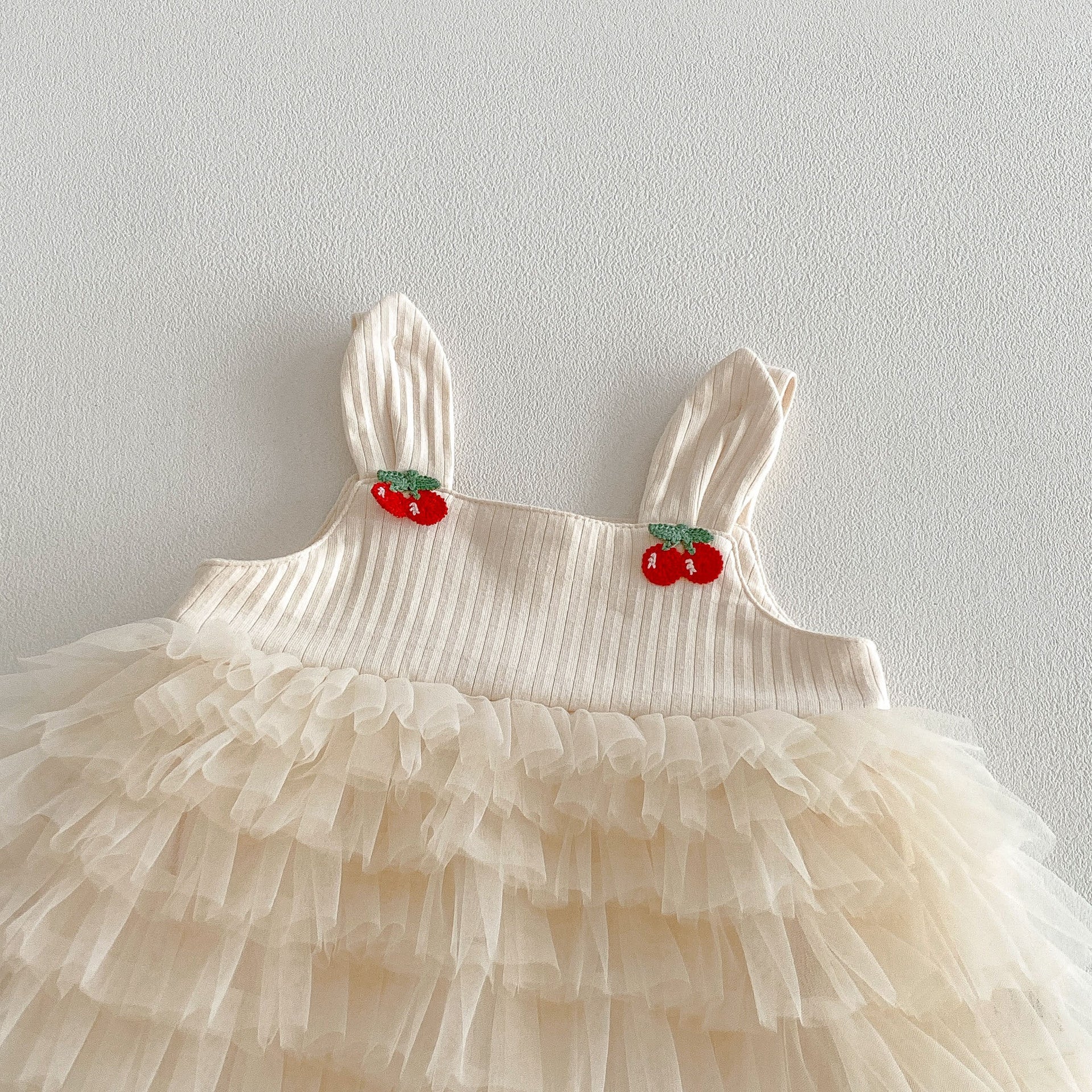 Design Summer Baby Kids Girls Sleeveless Cherry Pattern Tulle Patchwork Bodysuit, MyKids-USA®, Baby & Children's One-Pieces, MyKids-USA -  -  -  -  -  -  - .
