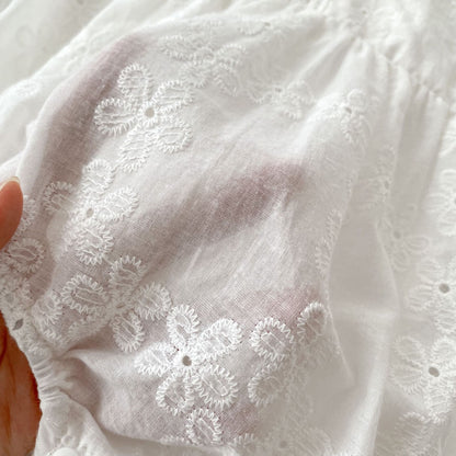 Summer Girls Solid Color Floral Embroidery Square Neck Onesies And Girls’ Dress – Princess Sister Matching, MyKids-USA®, Baby & Toddler Outfits, MyKids-USA -  -  -  -  -  -  - 