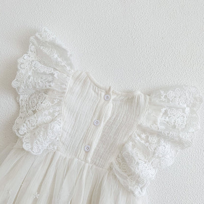 Summer Arrival Baby Girls Sleeveless Flowers Embroidered Pattern Bodysuit Dress, MyKids-USA®, Baby & Children's One-Pieces, MyKids-USA -  -  -  -  -  -  - .