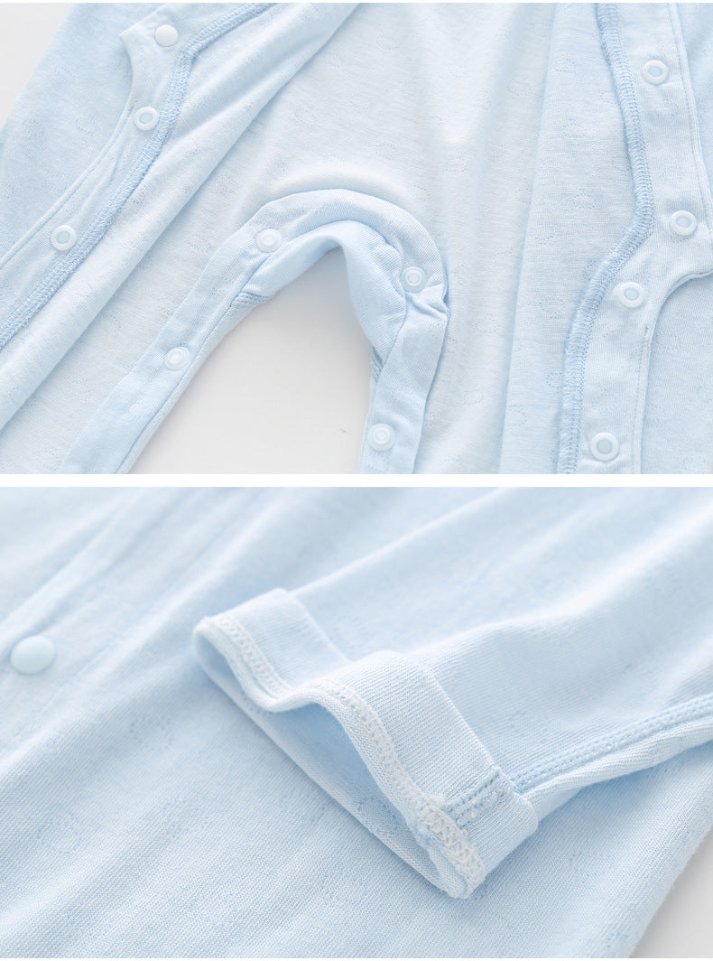 Summer Arrival Baby Long Sleeves Solid Color Thin Single Breasted Rompers Bodysuits, MyKids-USA®, Baby & Children's One-Pieces, MyKids-USA -  -  -  -  -  -  - .