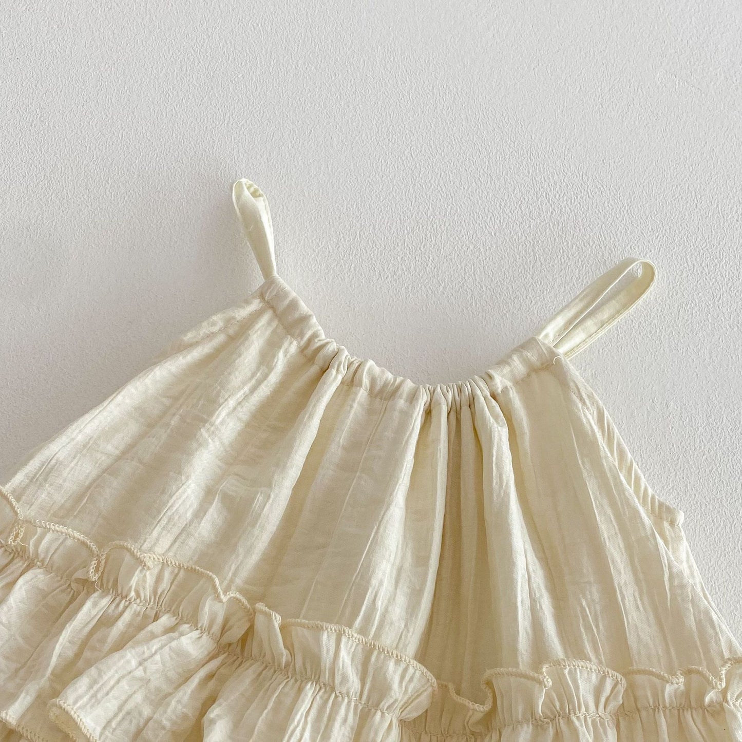 Summer Arrival Baby Girls Apricot Sleeveless Plain Dress Design Strap Onesies, MyKids-USA®, Baby One-Pieces, MyKids-USA -  -  -  -  -  -  - 