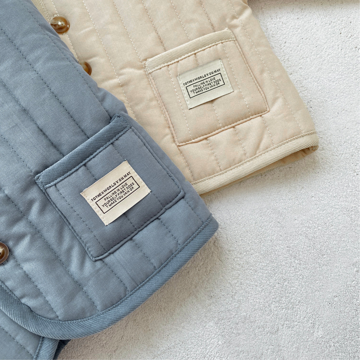 Winter Arrival Baby Unisex Long Sleeves Letters Pattern Cotton-Padded Warm Coat