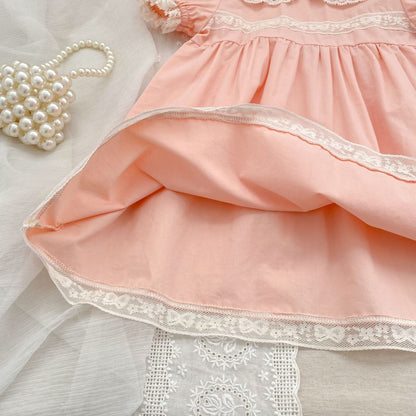 Summer Girls Flowers Pattern Embroidered Lace Trim Onesies and Dress – Princess Sister Matching Set, MyKids-USA®, Baby & Children's One-Pieces, MyKids-USA -  -  -  -  -  -  - .