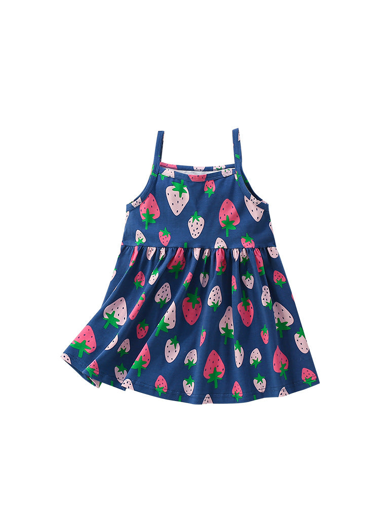 Summer Arrival Fruits Strawberry Pattern Sleeveless Dress for Stylish Girls, MyKids-USA®, Baby & Toddler Dresses, MyKids-USA -  -  -  -  -  -  - 