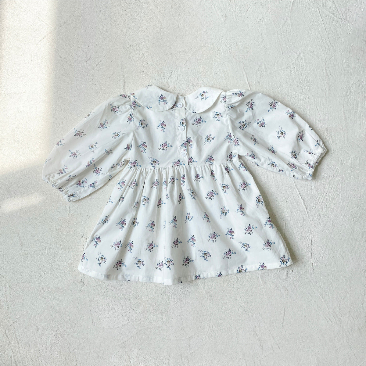MyKids-USA® Autumn Floral Baby Kids Girls Princess Long Sleeves Peter Pan Collar Dress