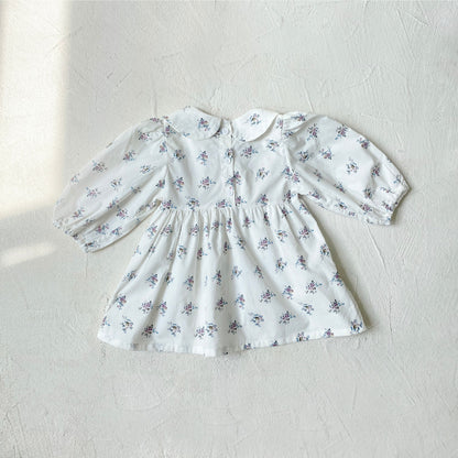 MyKids-USA® Autumn Floral Baby Kids Girls Princess Long Sleeves Peter Pan Collar Dress