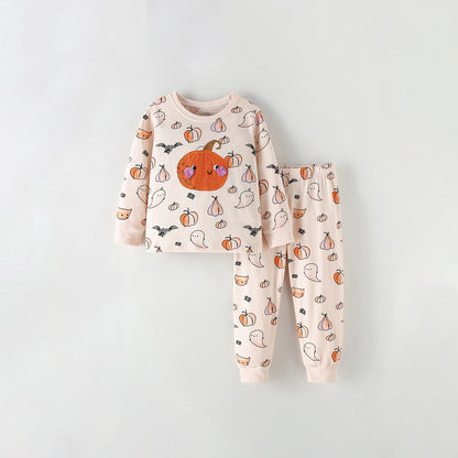 MyKids-USA® Baby Kids Girls Halloween Cartoon Pattern Long Sleeves Top and Pants Clothing Set