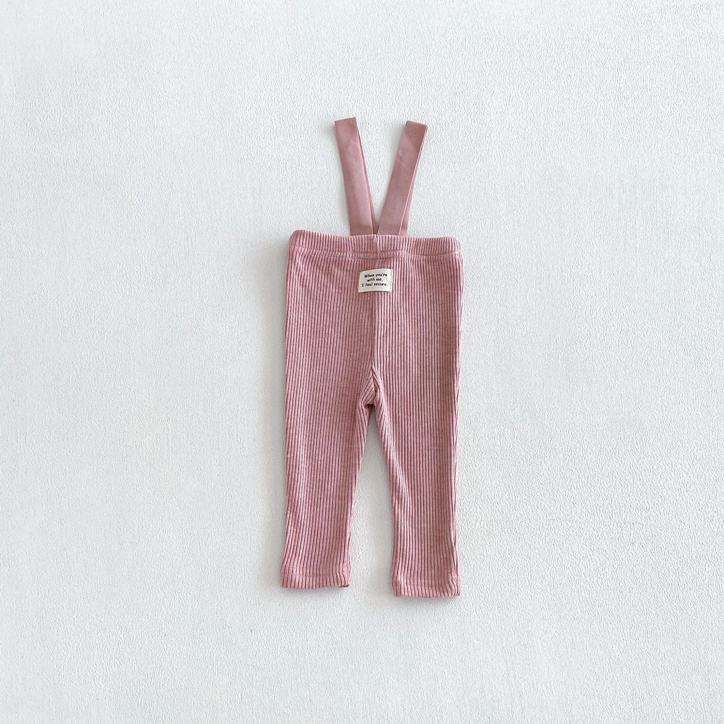 MyKids-USA® Autumn Arrival Baby Sleeveless Solid Color Overalls