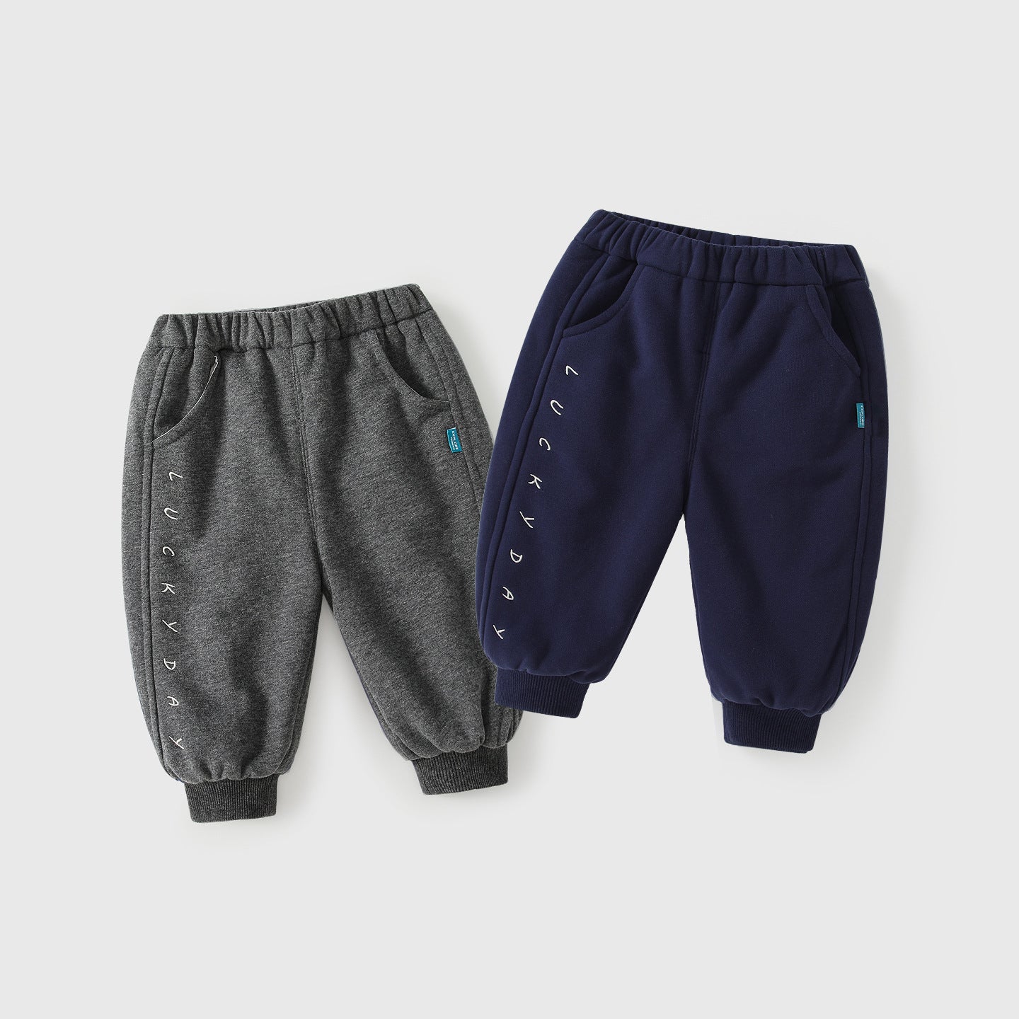 Winter Arrival Casual Baby Kids Boys Letters Embroidered Pattern Fleece-lined Pants, MyKids-USA®, Joggers, MyKids-USA -  -  -  -  -  -  - 