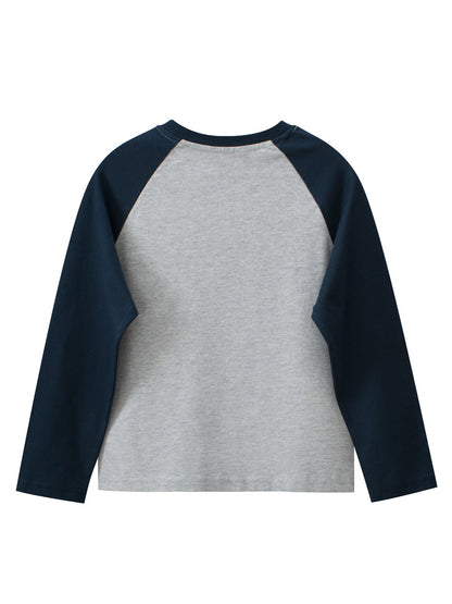 Autumn Arrival Kids Cartoon Print Crew Neck Long Sleeves Color Patchwork Shirt, MyKids-USA®, Baby & Toddler Outerwear, MyKids-USA -  -  -  -  -  -  - 