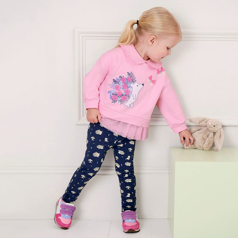 Spring and Autumn Girls Animals Cartoon Pattern Long Sleeves Sweatshirt and Pants Clothing Set, MyKids-USA®, Baby & Toddler Outfits, MyKids-USA - Size/Age - 90 (12-24M) - Color - Pink -  -  - TR2508022206-A