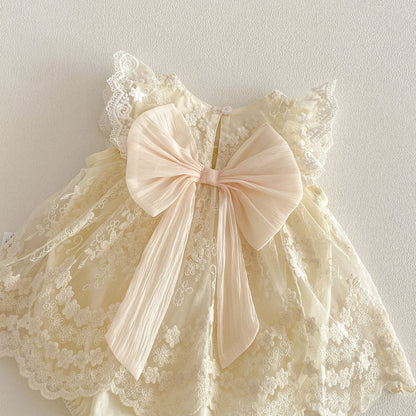 Arrival Summer Baby Kids Girls Fly Sleeves Floral Pattern Tulle Decorated Bodysuit, MyKids-USA®, Bodysuits, MyKids-USA -  -  -  -  -  -  - .