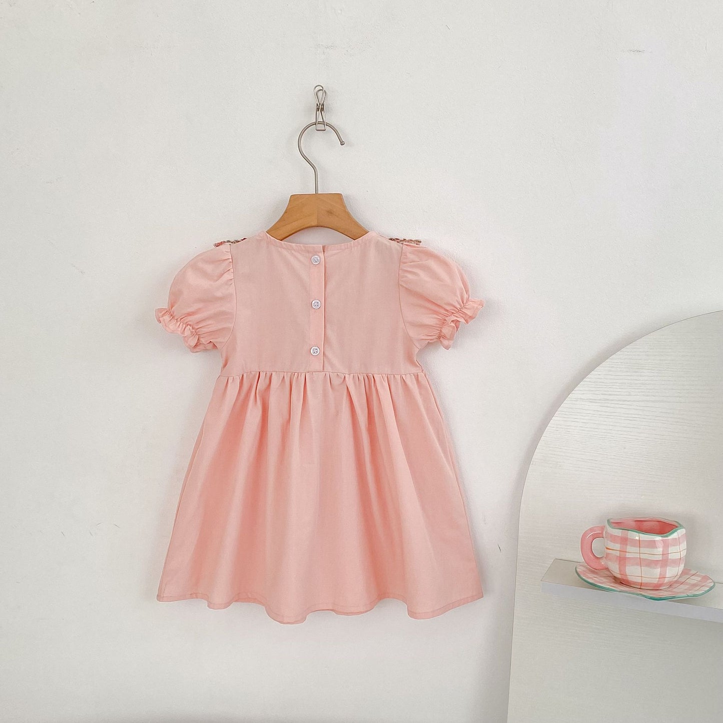 Summer Baby Girls French-style Flowers Pattern Short Sleeves Color Patchwork Onesies and Dress – Princess Sister Matching Set, MyKids-USA®, Baby & Toddler Dresses, MyKids-USA -  -  -  -  -  -  - 