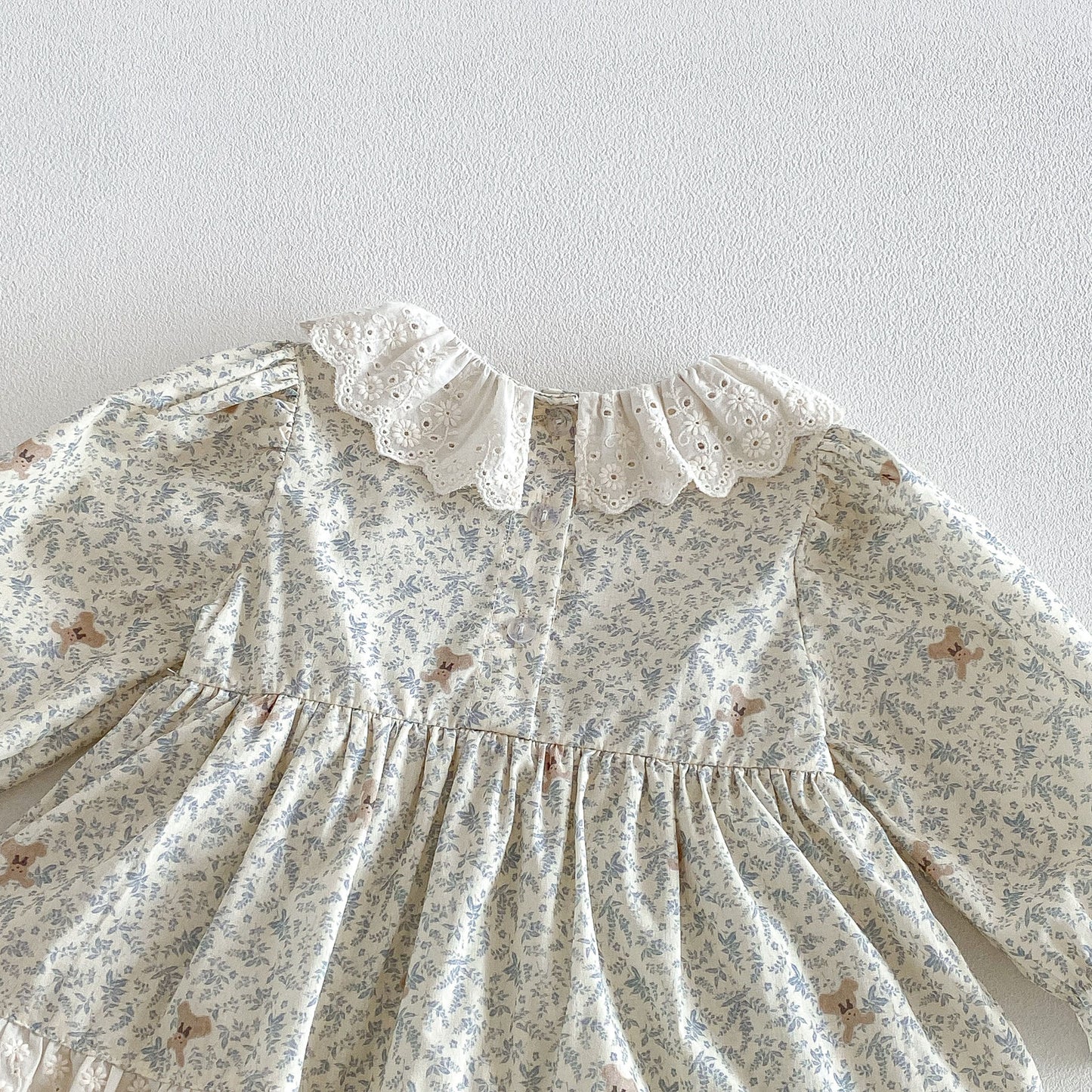 Spring Arrival Baby Girls Long Sleeves Floral Pattern Bodysuit with Collar, MyKids-USA®, Bodysuits, MyKids-USA -  -  -  -  -  -  - .