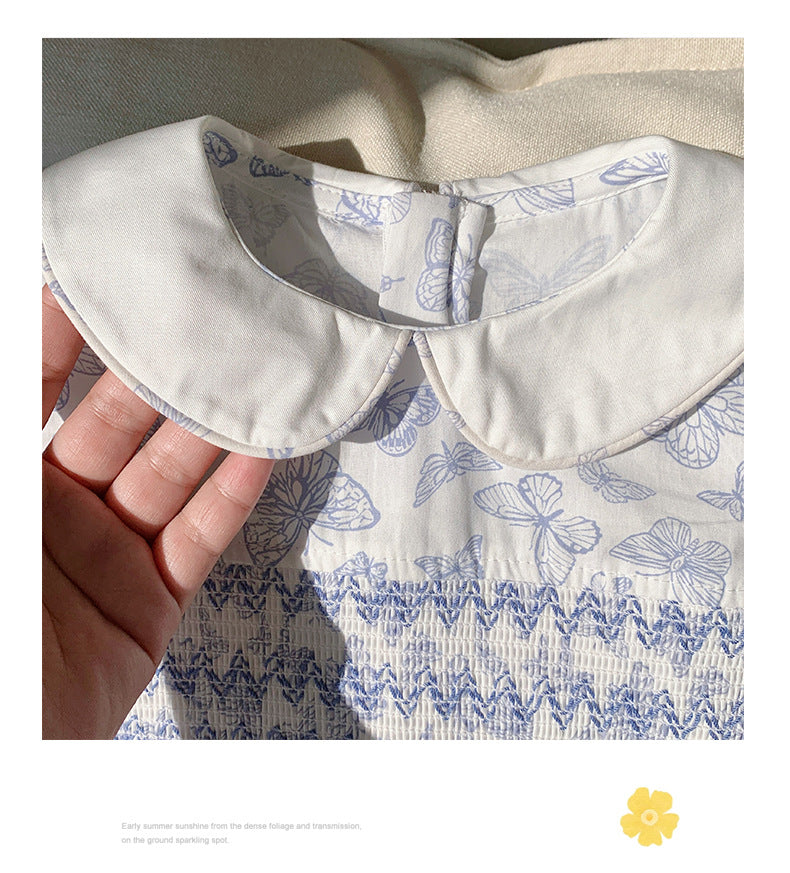 Summer Baby Kids Girls Short Sleeves Butterfly Pattern Printed Dress, MyKids-USA®, Baby & Toddler Dresses, MyKids-USA -  -  -  -  -  -  - 