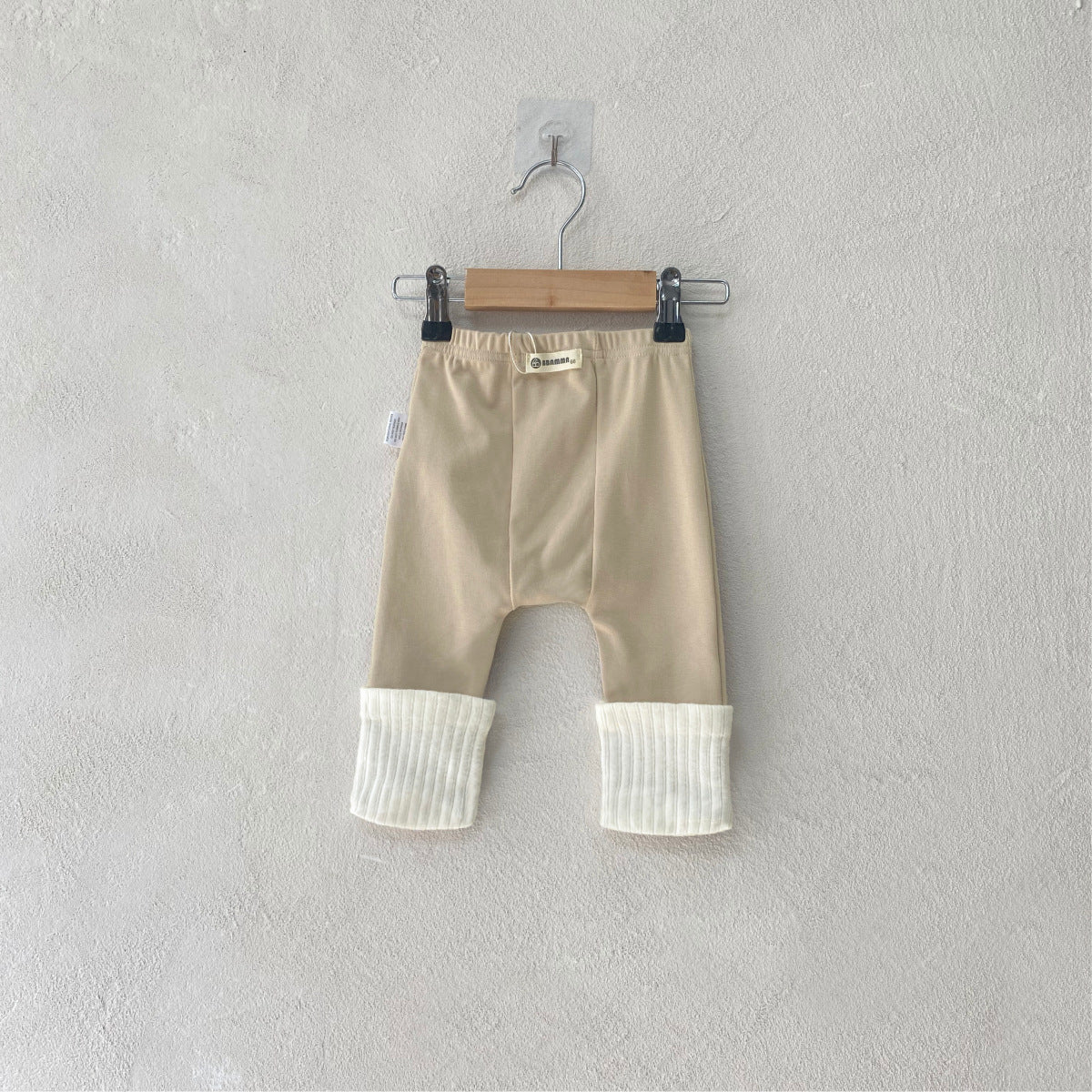 Arrival Baby Boy And Girl Solid Color/Color Patchwork Winter and Autumn Casual Elastic Pants