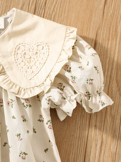 MyKids-USA® Summer Arrival Flowers Pattern Short Sleeves Dress for Stylish Girls