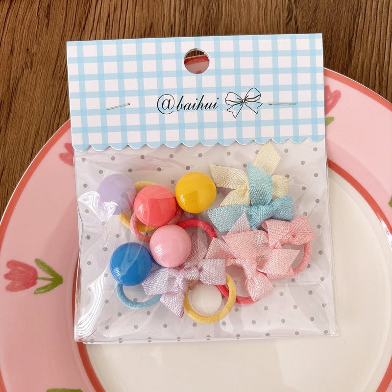 Collection of 10 Pieces Cartoon Hair Ties, MyKids-USA®, Ponytail Holders, MyKids-USA - Size/Age - Average Size (0-12Y） - Color - Blue -  -  - TR2605011701-A.