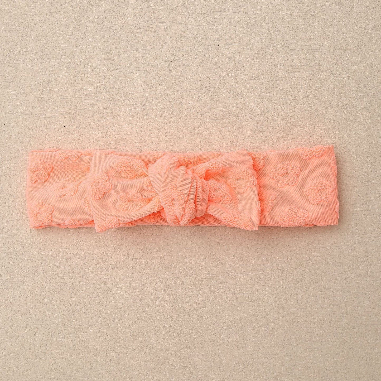 Elastic Baby Headband with Bow and Embroidered Flowers, MyKids-USA®, Hair Pins, Claws & Clips, MyKids-USA - Size/Age - Average Size (0-6Y） - Color - Orange -  -  - TR2411282304-C.