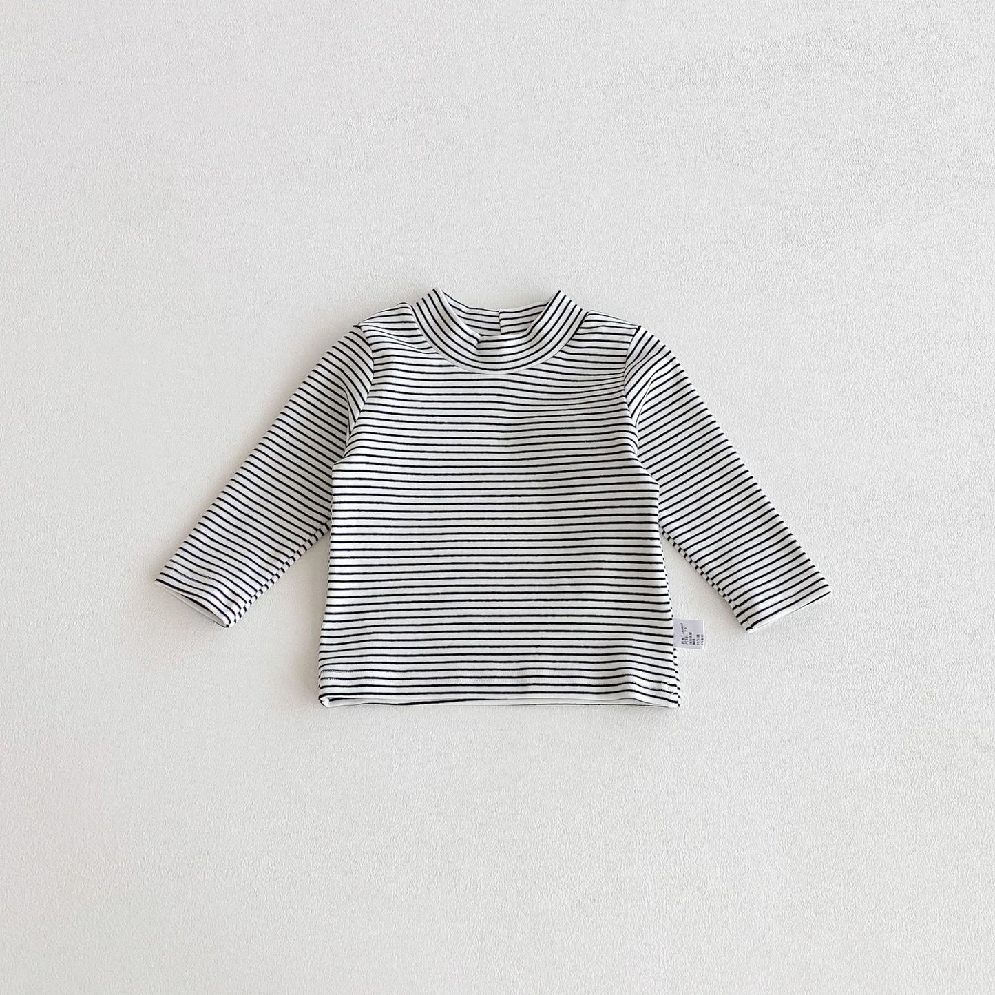 Autumn and Spring Arrival Kids Unisex Casual Striped Long Sleeves Turtleneck Top, MyKids-USA®, Shirts, MyKids-USA - Size/Age - 73 (6-9M) - Color - Black -  -  - TR2510192146-A