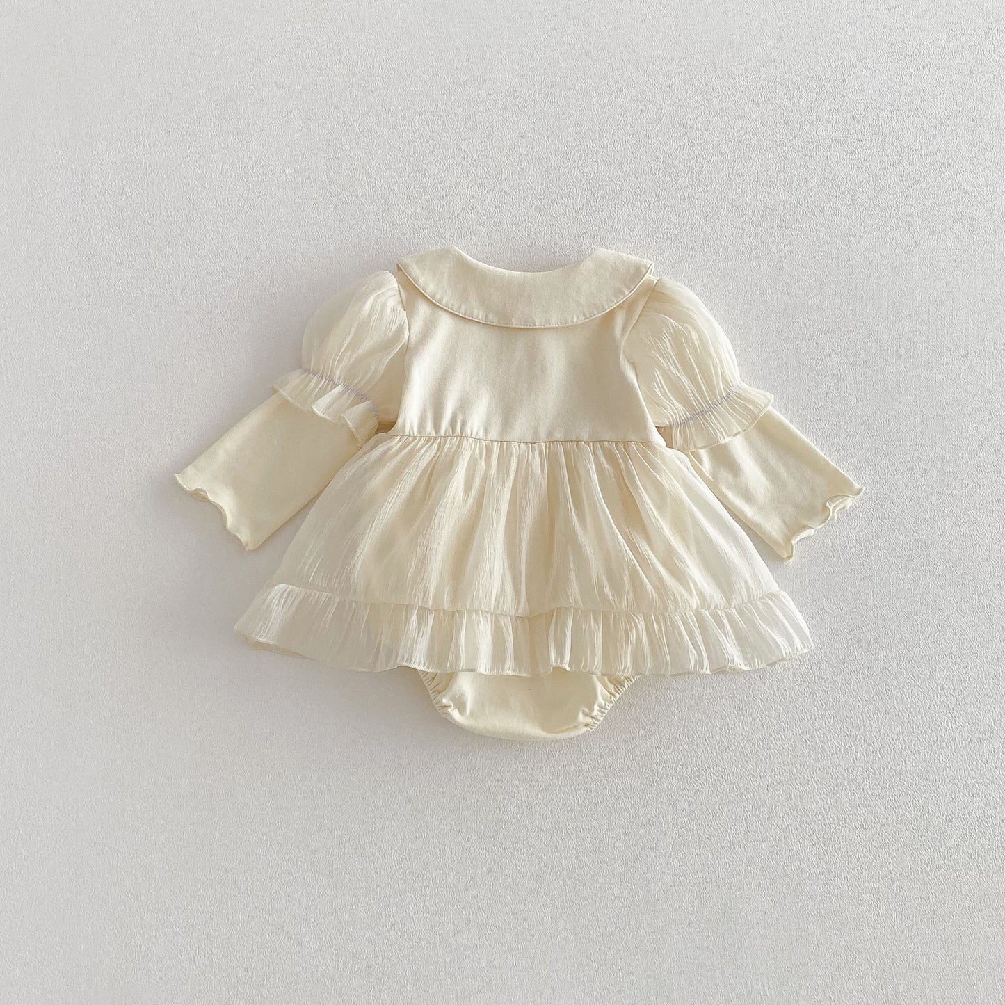 Spring Arrival Baby Girls Long Sleeves Solid Color Peter Pan Collar Onesies Dress, MyKids-USA®, Baby & Toddler Dresses, MyKids-USA -  -  -  -  -  -  - .