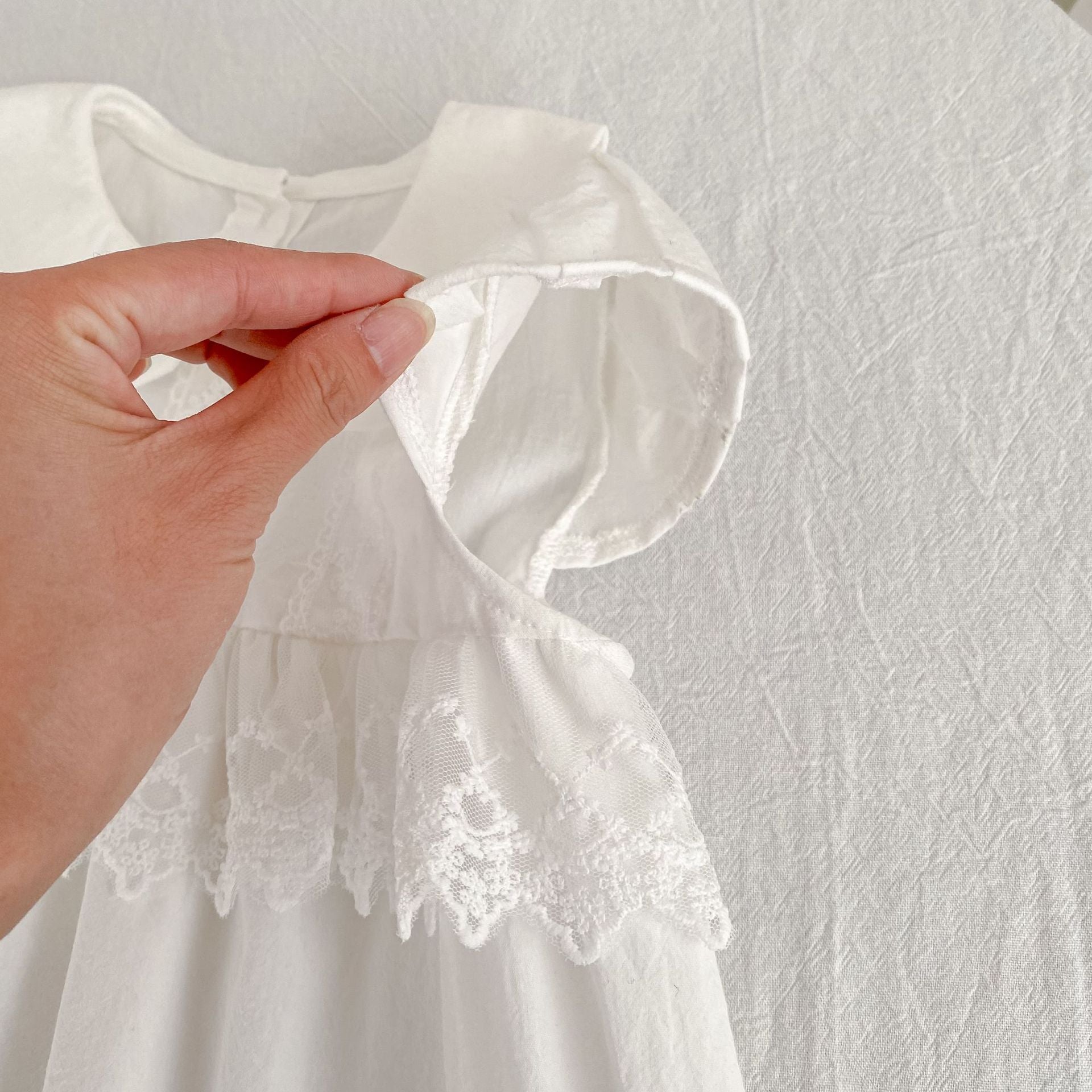 Summer Girls Flowers Pattern Lace Trim Onesies and Dress – Princess Sister Matching Set, MyKids-USA®, Baby & Children's Outfits, MyKids-USA -  -  -  -  -  -  - .