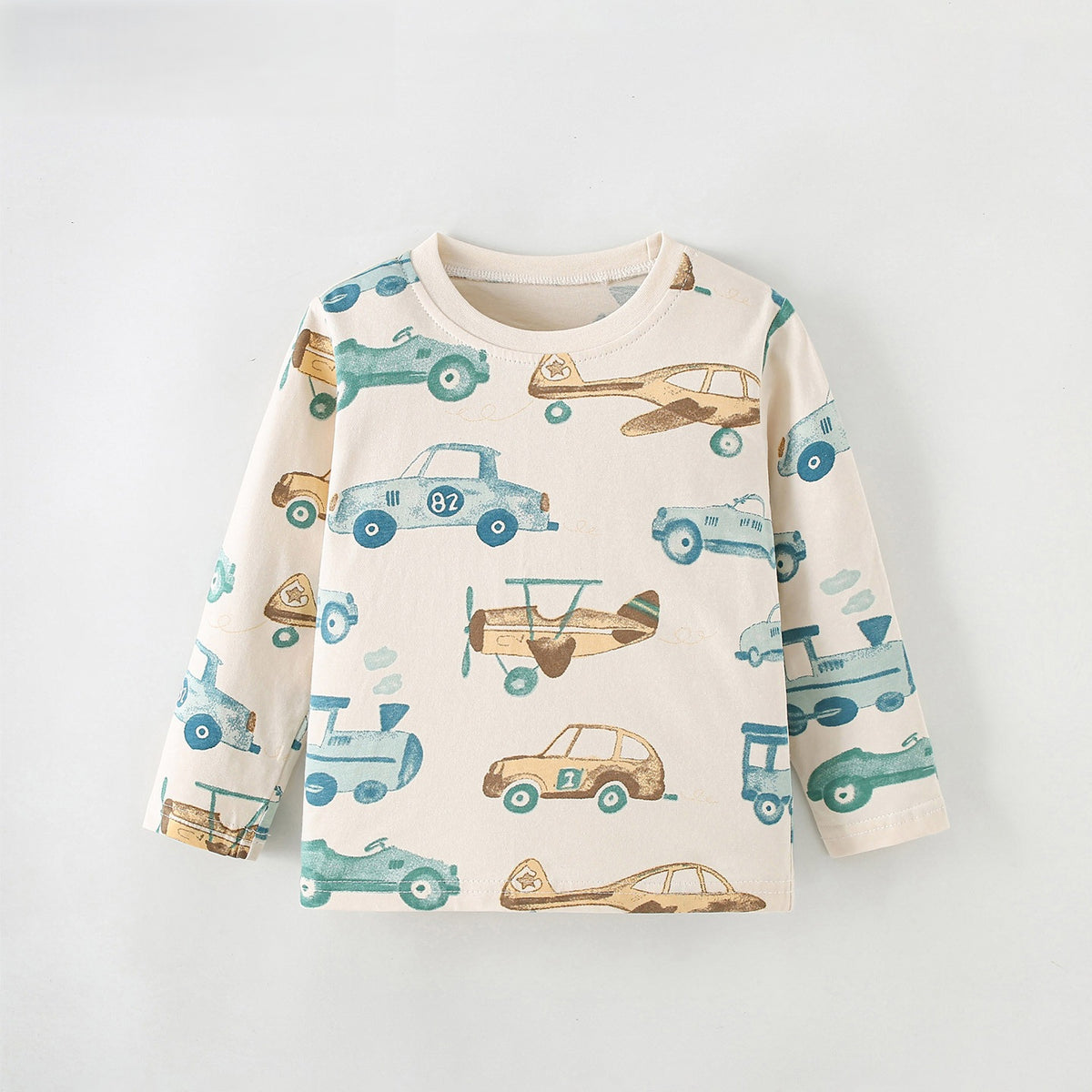 MyKids-USA® Spring and Autumn Baby Kids Boys Cartoon Pattern Long Sleeves Top